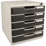 Exacompta 331014D MODULO A4+ 5 abschließbare Schubladen - Schwarz