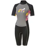 MISTRAL Damen Neopren-Shorty mit Reißverschluss am Rücken, grau/schwarz (L)