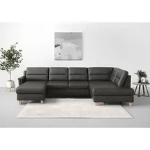sit&more Wohnlandschaft SIT & MORE "Farö U-Form", grau (anthrazit), B:325cm H:90cm T:187cm, Sofas, Wohnlandschaft, inklusive Federkern, wahlweise mit Bettfunktion und Bettkasten