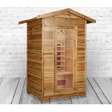 DEKO VERTRIEB BAYERN Infrarotkabine Luxus LED Infrarotsauna.Infrarotkabine 120x120x210 cm Wärmekabine Saun