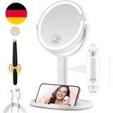 Kosmetikspiegel Mit Beleuchtung, Vergrößerungsspiegel Mit Licht 20Fach, Kosmetik