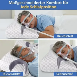 luxuskollektion CPAP-Kissen 02-Standard 60 x 40 cm Grau