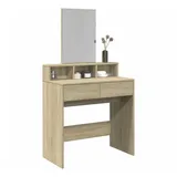 vidaXL Schminktisch, mit Spiegel Sonoma-Eiche 80x41x144,5 cm