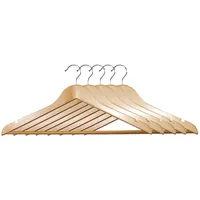 KESPER 10 Formbügel Kleiderbügel aus Lotusholz Natur 44cm & Kleidermulde, FSC-Lotusholz