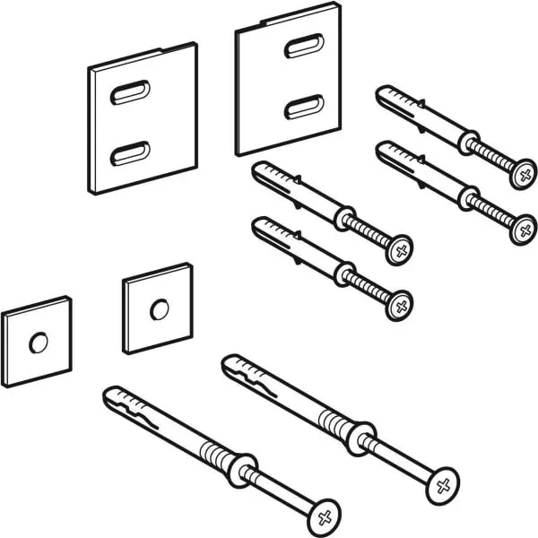 Geberit Befestigungssatz, zu Option Spiegel, Befestigungssatz, zu Option Spiegel, 59617200 596172000
