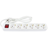 Good Connections Good Connections, Steckdosenleiste mit Schalter 6-Fach - Mehrfachstecker - Schutzkontakt-Stecker an 6X Schutzkontakt-Buchse, Kinderschutz, Geprüfte Sicherheits (GS) - weiß 1,5m