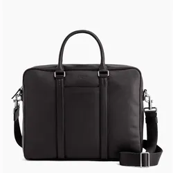 Le Tanneur Dünne Aktentasche Charles 14 Zoll Kaffebraun, blau