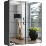 WIMEX Schwebetürenschrank England 180 x 236 x 65 cm Grau