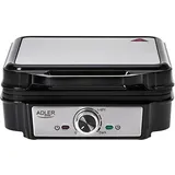 Adler Waffeleisen AD 3083 Schwarz, Silber