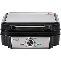 Adler Waffeleisen AD 3083 Schwarz, Silber