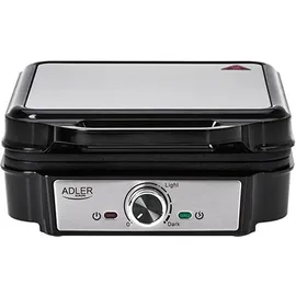 Adler Waffeleisen AD 3083 Schwarz, Silber