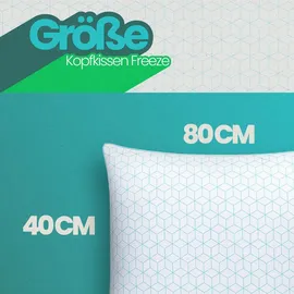 BestLivings Kopfkissen Freeze 40 x 80 cm Weiß