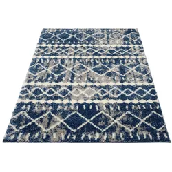 Teppich "MAROK", blau, B:200cm H:12mm L:290cm, Polyester, GALLERY M BRANDED BY MUSTERRING, Teppiche