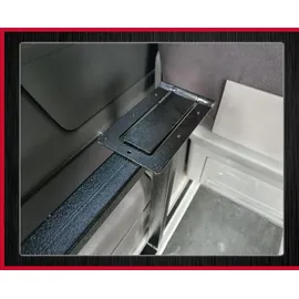 BREMER SITZBEZÜGE Multiflexboard kompatibel mit VW T5 T6 T6.1 Multivan Multiflexboard klappbar D01 Bettverlängerung Zubehör/Höhe 51cm inkl. Konsolen/in Farbe: Kunstleder Schwarz