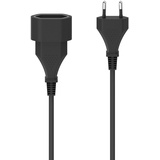 Hama Verlängerungskabel 3m Euro Stecker (Verlängerung Stromkabel Kabel für innen) schwarz