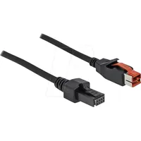 DeLock USB-Stromkabel PoweredUSB 24V Stecker, Mini DIN 4-pin Stecker