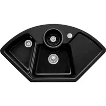 Villeroy & Boch Solo Eck rechts Einbauspüle Chromit/Keramik Excenterbetätigung 1075 x 600 mm