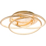 GLOBO Led-Deckenleuchte, Gold, Metall, Kunststoff, rund,rund, F, 14 cm, Lampen & Leuchten, Innenbeleuchtung, Deckenleuchten