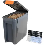 Traeger Grills BAC637 Stay Dry Pellet-Aufbewahrungsbehälter mit verschließbarem Deckel, 10 kg Kapazität, Holzpelletbehälter mit Geschmacksaufklebern, stapelbares Design, luftdichte Aufbewahrung für