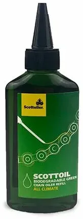 Scottoil neue Kettenöl von Scottoiler - biologisch abbaubar und kompatibel mit allen Systemen für automatsiche Kettenöler Systeme