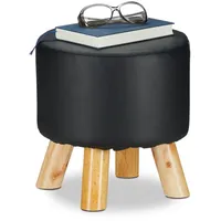 Relaxdays Hocker schwarz