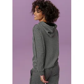 Aniston CASUAL Sweatshirt Hahnentrittmuster Schwarz/Weiß 36