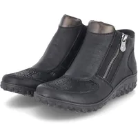 Rieker 59558-00 Schlupfstiefel Textil & Synthetik Damen in schwarz-Kombi