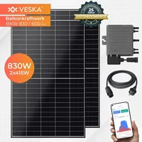 Veska Balkonkraftwerk 830 W / 800 W Photovoltaik Solaranlage