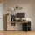 livinity® Wandregal 60 x 10 x 12 cm Anthrazit/Goldkraft Eiche