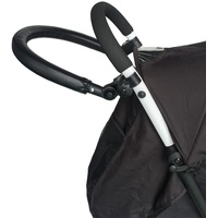 Erweiterter Handlauf für Eltern, kompatibel mit Babyzen YOYO und YOYO2 Kinderwagen, verstellbarer PU-Lederbezug, Handlauf (schwarze Abdeckung)