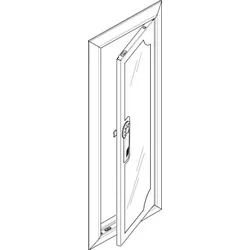 ABN GBRU14TS Blendrahmen + Sichttüre 1x4 für UP-Feldverteiler, 1x4-reihig