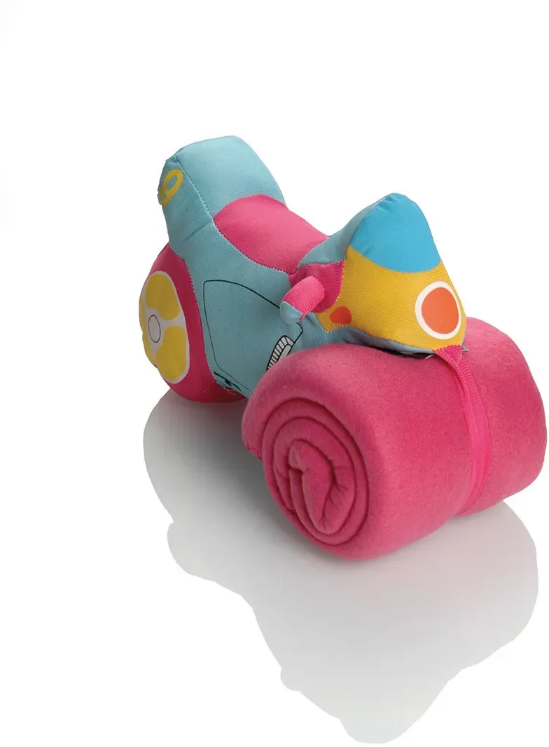 Booster Plush Motorfiets met zachte fleece handdoek, blauw