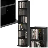 Tectake CD-Regal 90 x 21 x 20 cm Schwarz