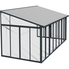 CANOPIA San Remo Alu grau Polycarbonat 3 mm / Dach HKP 8 mm 16,38 m2