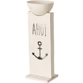 Boltze Dekosäule mit Pflanzschale aus Metall " Ahoi Anker Design, 73 cm von Boltze - Garten Terrassen Deko