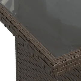 vidaXL Gartensofa-Set mit Kissen, braun, Polyrattan