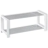 Idimex Schuhregal Weiß, Holz, Kiefer, Mode, 80x32x30 cm, Garderobe, Schuhaufbewahrung, Schuhregale