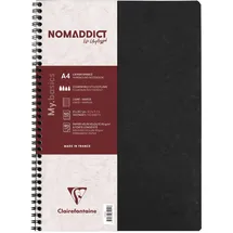 Clairefontaine 781451C Spiralbuch (DIN A4, 21 x 29,7 cm, Age Bag liniert mit Rand, 50 Blatt) 1 Stück schwarz