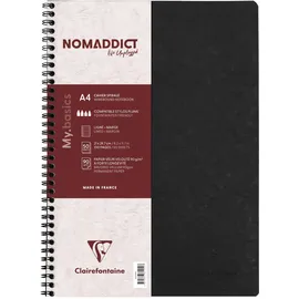 Clairefontaine 781451C Spiralbuch (DIN A4, 21 x 29,7 cm, Age Bag liniert mit Rand, 50 Blatt) 1 Stück schwarz