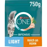 PURINA ONE BIFENSIS Light Katzenfutter trocken, reich an Huhn, 6er Pack (6 x 750g)