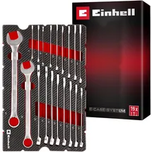 Einhell Gabelringschlüssel Set 19-teilig Stahl rot