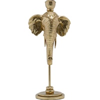 Kare Design Kerzenständer Elephant Head, Kerzenhalter, Elefantenkopf, Gold, Artikelhöhe 36cm