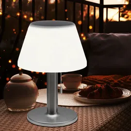 Expo Börse 2er Set LED Solar Tischleuchte, Kunststoff, weiß, Höhe 28 cm