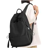 WEPLAN Schulrucksack Mädchen Jungen Rucksack Schule Teenager,Wasserdicht Rucksack School Bag,Schulranzen Laptop Rucksack Damen,Schultasche Travel Backpack Daypacks für Uni Schule Reise,O1-Schwarz