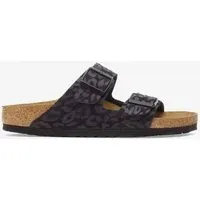 Birkenstock Arizona BS Synthetik Schmale Weite Damensandalen schwarz/grau/braun - 36