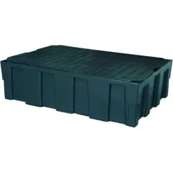 CEMO Euro-PE-Auffangwanne 250/2 mit Zulassung PE-Rost