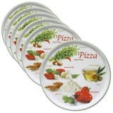 6er Set Pizzateller Napoli Pizzafoods grün 33cm - 04018#ZP1