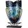 GILDE GLAS art Glas Art Bodenvase Magic aus Glas - oval - blau - Höhe 49cm x Breite 30cm - Nicht wasserdicht - handbemalt