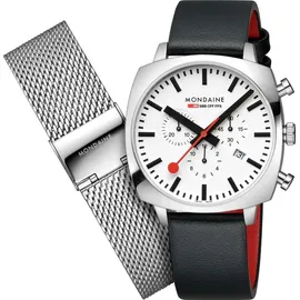 Mondaine Cushion MSL.41410.LBV.SET Edelstahl 41 mm