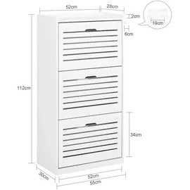 SoBuy Stanley 55 x 112 x 30 cm weiß / weiß
